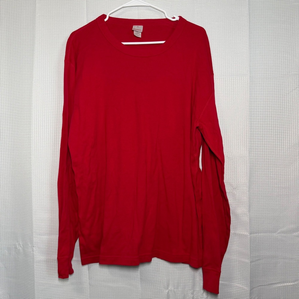 Hanna Andersson Long Sleeve Shirt XXL Red Organic‎ Cotton Crew Neck